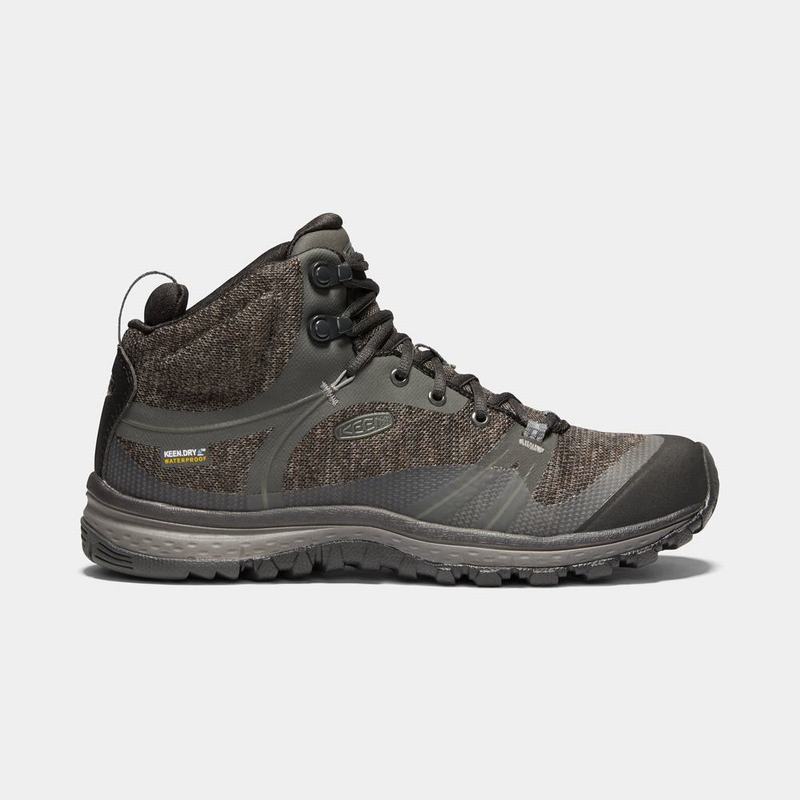 Keen Terradora Waterproof Mid Womens Hiking Boots Deep Grey/Black Clearance (1630-SWFLR)